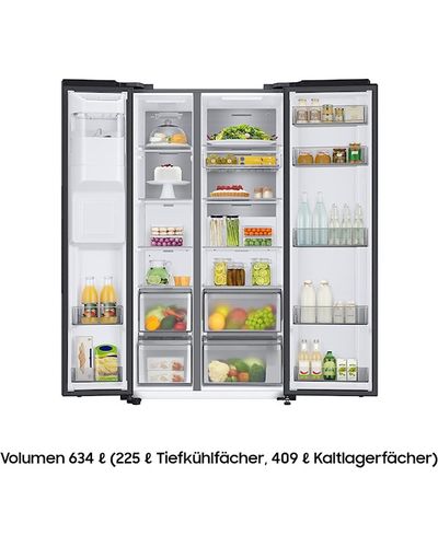 Refrigerator Samsung RS67A8510B1/WT - 178x92x72, SBS, Dispenser, 634 Litres, Smart Conversion, TwinCooling, BLACK, 3 image