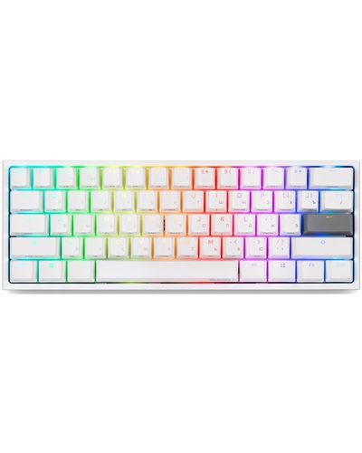 კლავიატურა Ducky Keyboard  One 2 Mini, Cherry Blue, RGB LED, RU PBT, White  - Primestore.ge