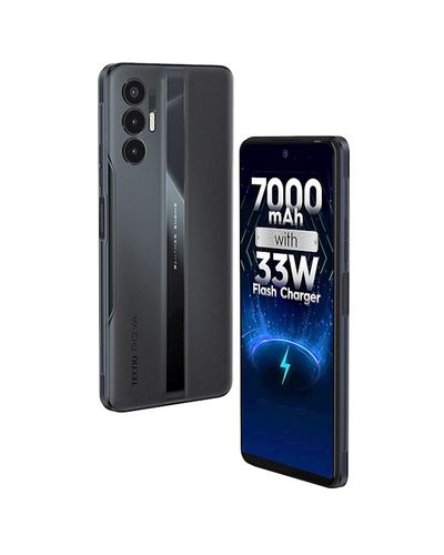 მობილური ტელეფონი TECNO Smartphone POVA-3 (LF7n) 6/128Gb NFC 2SIM Eco Black , 4 image - Primestore.ge