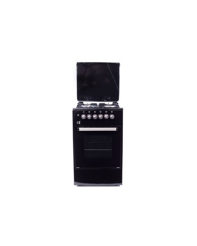 Gas stove Oz OE 5040 BL OSE50X50B4 Coocker, 4Gas, Oven-Electric, 50x50x85, Black, Top metal, 3 image