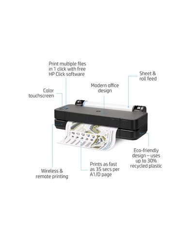 Large Format Compact Wireless Plotter Printer HP DesignJet T230 24-in Printer, 7 image