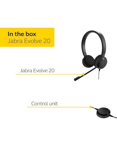 Headphone Jabra EVOLVE 20 Stereo MS USB-C, 4 image