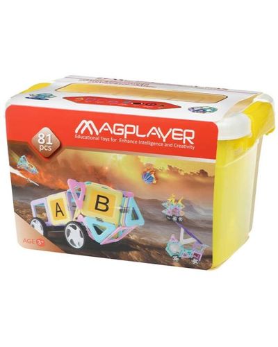 კონსტრუქტორი Magplayer Designer magnetic box set 81 e. MPT2-81  - Primestore.ge
