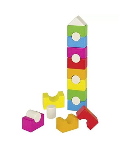 Wooden tower goki Stacking tower, rainbow house 58587, 2 image