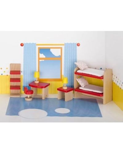 ხის ავეჯის ნაკრები goki Set for dolls Furniture for children's room 51719G , 2 image - Primestore.ge