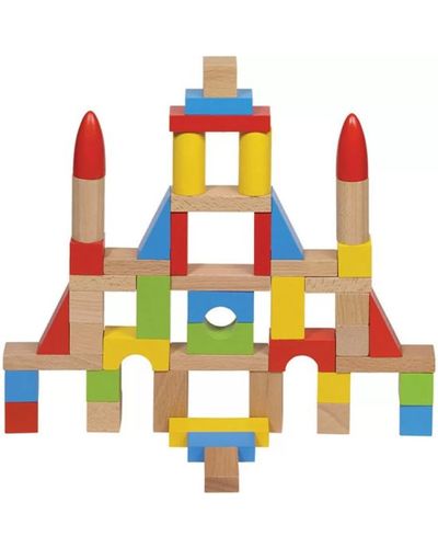 ხის სამშენებლო ბლოკები goki Building blocks, basic. 58575  - Primestore.ge