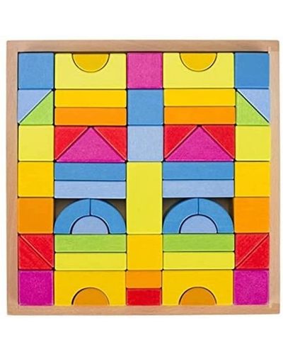 Board game Goki Building blocks Rainbow 58624