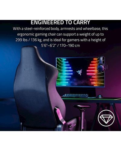 გეიმერული სავარძელი RAZER Gaming chair Iskur Black , 3 image - Primestore.ge