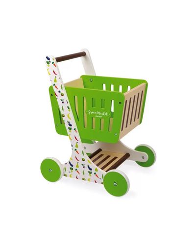 Toy wooden trolley JanodGreen Market Wooden Shopping Trolley, 3 image