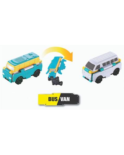 The toy vehicle is the TransRacers Bus & Van, 2 image