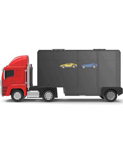სატვირთო მანქანა DRIVEN Pull-Back Flat Face Cab Carrier Truck w/ 2 Cars WH1124Z , 2 image - Primestore.ge