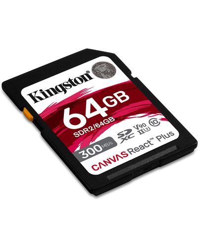 მეხსიერების ბარათი kingston Canvas React Plus SDR2/64GB , 2 image - Primestore.ge