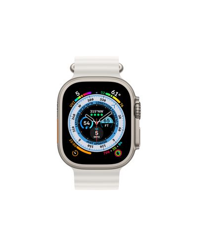 სმარტ საათი Apple Watch Ultra GPS + Cellular, 49mm Titanium Case with White Ocean Band , 2 image - Primestore.ge