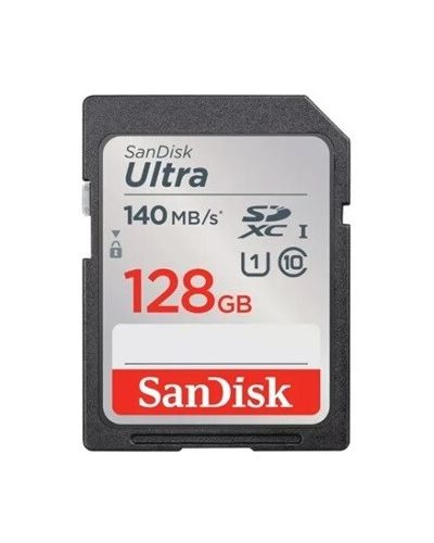 მეხსიერების ბარათი SanDisk 128GB Ultra SD/HC UHS-I Card 140MB/S Class 10 SDSDUNB-128G-GN6IN  - Primestore.ge