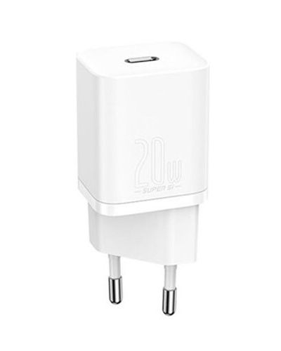 Adapter Baseus Super Si Quick Charger 1C 20W With Type-C to Lightning Cable TZCCSUP-B02