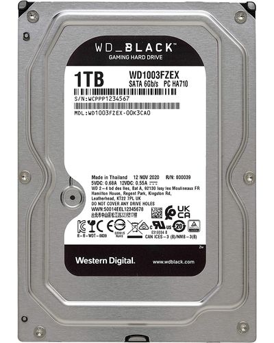 მყარი დისკი WD 1TB 3.5" 7200 64MB SATA Black , 2 image - Primestore.ge