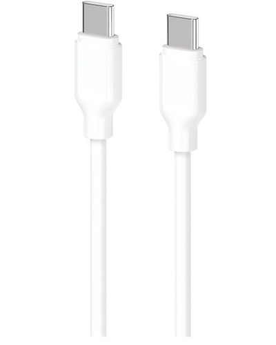 Cable 2E Cable USB-C - USB-C Glow 60W 1m White