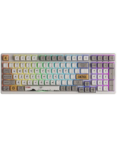 Keyboard Akko Keyboard 3098S RGB One Piece Calligraphy(Hotswappable) CS Jelly White RGB