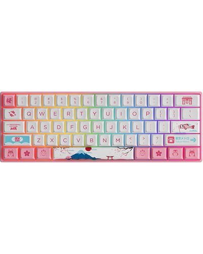 კლავიატურა Akko Keyboard 3061S World Tour Tokyo R2 RGB Hotswappable CS Jelly Pink RGB  - Primestore.ge