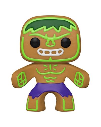 სათამაშო საკოლექციო ფიგურა Funko POP! Bobble Marvel Holiday Gingerbread Hulk 50660 , 2 image - Primestore.ge