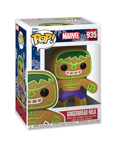 სათამაშო საკოლექციო ფიგურა Funko POP! Bobble Marvel Holiday Gingerbread Hulk 50660  - Primestore.ge