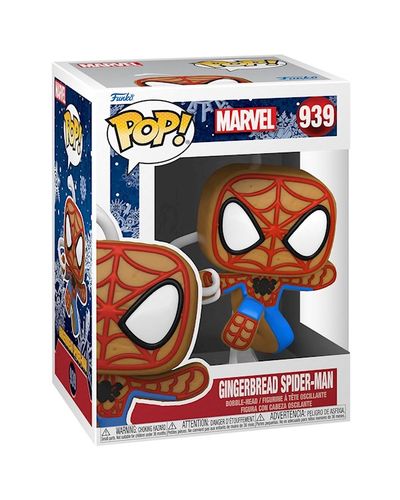 სათამაშო საკოლექციო ფიგურა Funko POP! Bobble Marvel Holiday Gingerbread Spider-Man 50664  - Primestore.ge