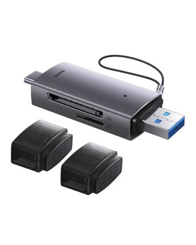 კონექტორი Baseus Lite Series USB-A and Type-C To SD/TF Card Reader WKQX060113  - Primestore.ge