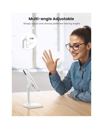 მობილურის დამჭერი UGREEN LP287 (80192) Adjustable Desk Phone Holder, White , 3 image - Primestore.ge