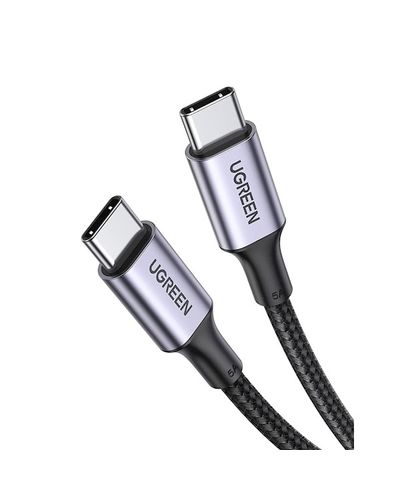 USB კაბელი UGREEN US316 (70427) USB Type-C to Type-C 100W PD Fast Charging Cable, 1m, Black  - Primestore.ge