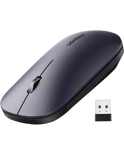 მაუსი UGREEN MU001 (90372) Wireless 2.4G Slim Silent Mouse, 4000DP, Light Black  - Primestore.ge