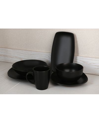 თეფში Ardesto Dinner plate Molize, 27х27 cm, black, ceramics , 2 image - Primestore.ge