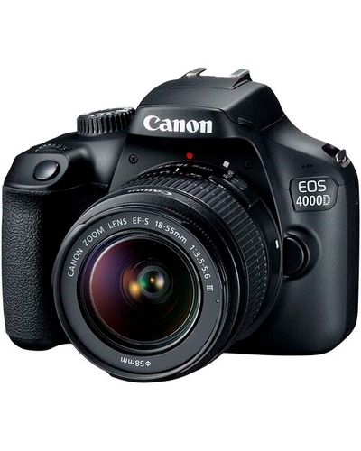 Camera EOS 4000D 18-55 DC KIT+ Lens EF-S 18-55, 18MP APS-C CMOS sensor, 2.7″ LCD screen, 1080P Full-HD EOS Movie, 2 image