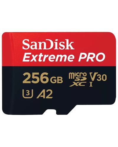 მეხსიერების ბარათი SanDisk 256GB Extreme Pro microSDXC UHS-I - Black/Red  - Primestore.ge