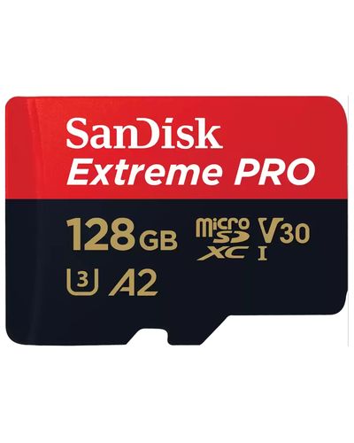 მეხსიერების ბარათი SanDisk Extreme Pro 128GB microSDXC UHS-I Memory Card With Adapter Up to 200MB/s (SDSQXCD-128G-GN6MA)  - Primestore.ge