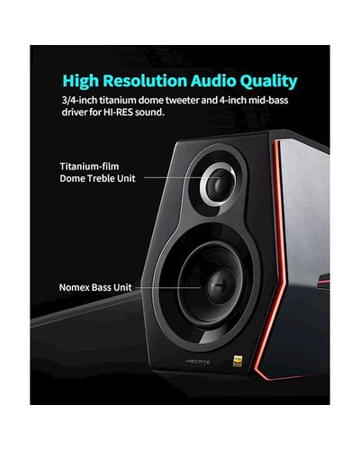 Speaker Edifier G5000, 88W, Bluetooth, AUX, USB, Speaker, Black, 6 image