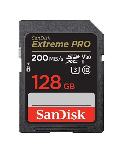 მეხსიერების ბარათი SanDisk 128GB Extreme PRO SD/XC UHS-I Card 200MB/S V30/4K Class 10 SDSDXXD-128G-GN4IN  - Primestore.ge
