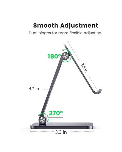 Mobile phone holder UGREEN LP134 (40392) Foldable Phone Stand, Silver, 2 image