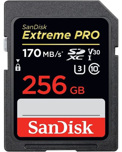 მეხსიერების ბარათი SanDisk 256GB Extreme PRO SD/XC UHS-I Card 200MB/S V30/4K Class 10 SDSDXXD-256G-GN4IN  - Primestore.ge