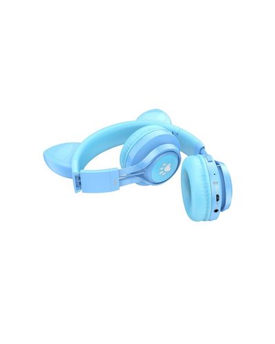 Headphone Hoco W39 Cat ear kids BT headphones Blue, 2 image