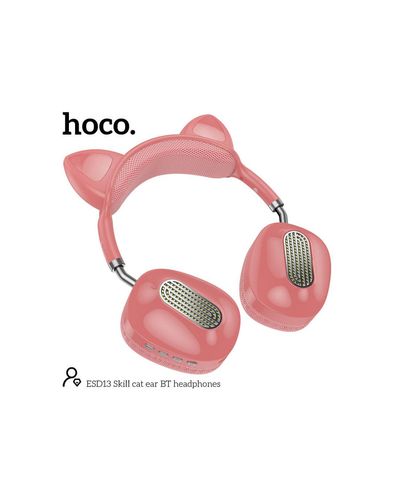 ყურსასმენი Hoco ESD13 Skill cat ear BT headphones - Pink , 2 image - Primestore.ge