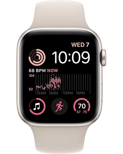 Smart watch Apple Watch Series SE 2 GPS 44mm Starlight Aluminum Case With Sport Band MNTD3 S/M, 2 image