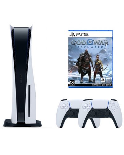 ფლეისთეიშენი PlayStation 5+God of War Ragnarok+DualSense White  - Primestore.ge