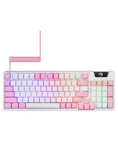 კლავიატურა Marvo KG972W EN -PK+WH Wireless Gaming Keyboard Pink- White  - Primestore.ge