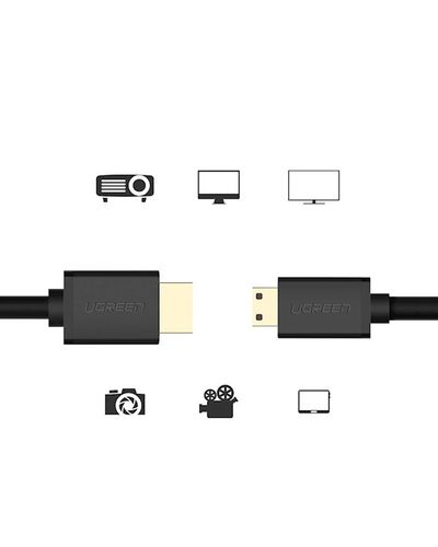 HDMI კაბელი UGREEN Mini HDMI to HDMI Cable 1.5m¶(Black) , 2 image - Primestore.ge