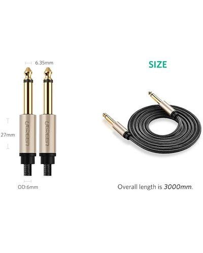 აუდიო კაბელი UGREEN AV127 (10629) 3.5mm to 6.35mm TRS Stereo Audio Cable 3m, Gray , 4 image - Primestore.ge