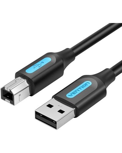 პრინტერის კაბელი VENTION COQBI USB 2.0 A Male to B Male Printer Cable 3M Black PVC Type  - Primestore.ge