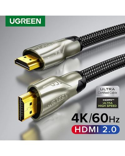 HDMI კაბელი UGREEN HD102 (11190) 4K/60Hz High Speed HDMI 2.0 Cable, 1.5m, Black , 3 image - Primestore.ge