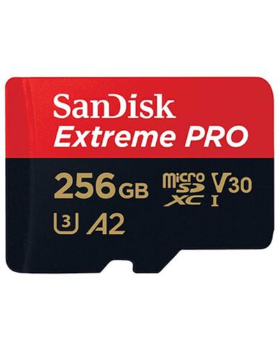 მეხსიერების ბარათი SanDisk 256GB Extreme PRO microSDXC UHS-I V30 A2 200MB/s 256GB SDSQXCD-256G-GN6MA  - Primestore.ge