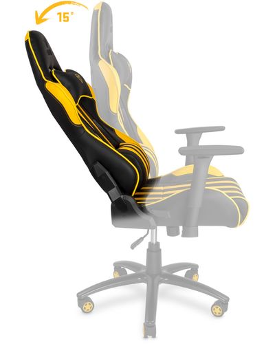 სათამაშო სავარძელი Yenkee YGC 100YW Hornet Gaming Chair - Yellow , 11 image - Primestore.ge