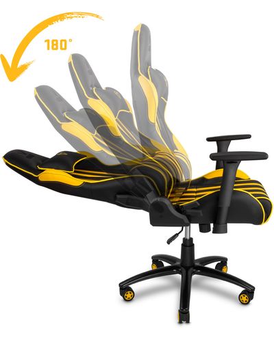 სათამაშო სავარძელი Yenkee YGC 100YW Hornet Gaming Chair - Yellow , 10 image - Primestore.ge